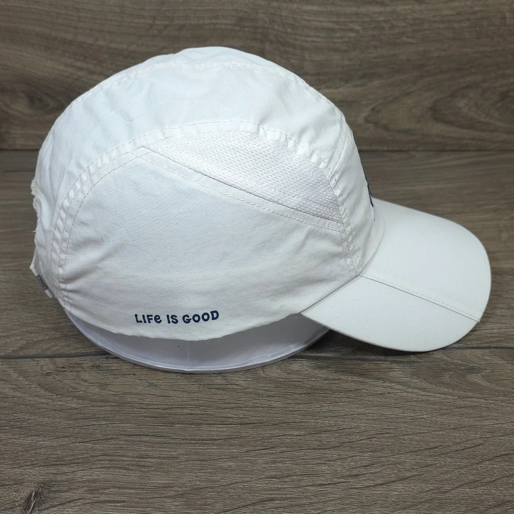 Life Is Good Hat Cap Strap Back White Mens Kayak Boating Outdoors Just Add Water
